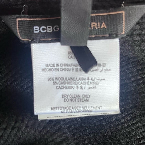 BCBGMAXAZRIA Open Front Long Sleeves Cardigan With Zipper - Picture 6 of 6